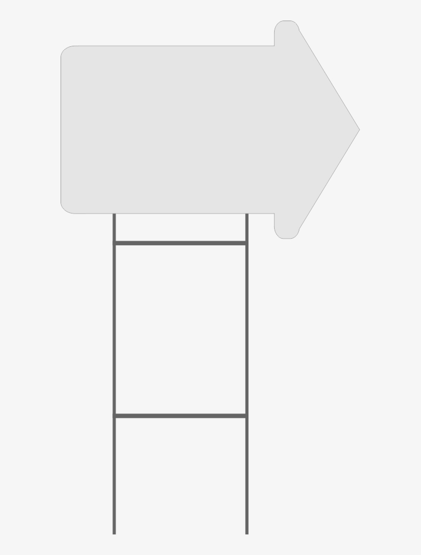 Blank Yard Sign Large Arrow Shaped - Coffee Table, transparent png download