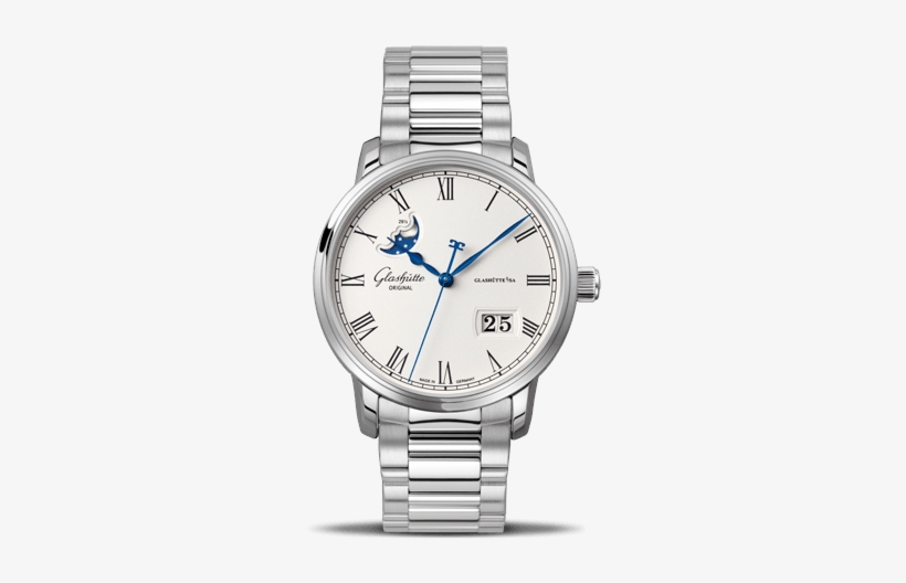 100 04 32 12 14 - Glashütte Original Senator Panorama Date Moon Phase, transparent png download