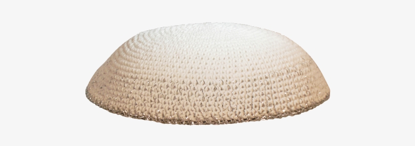 White And Silver Crochet Kippah To Tie-dye - Beanie, transparent png download