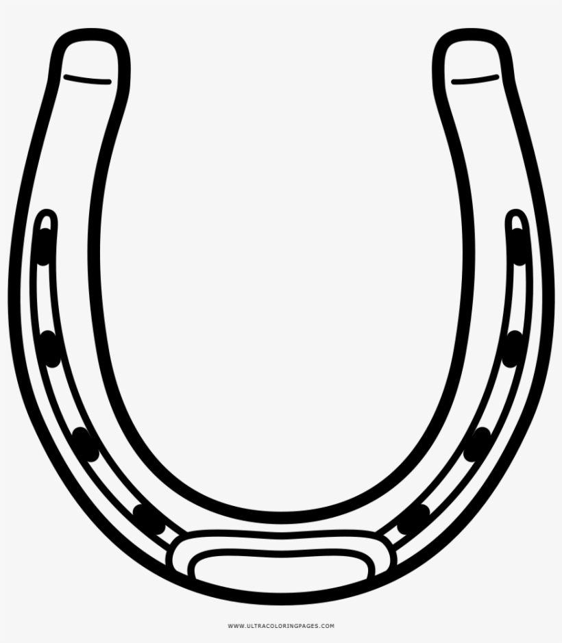 Dibujo De Herradura Para Colorear - Horseshoe Drawing, transparent png download