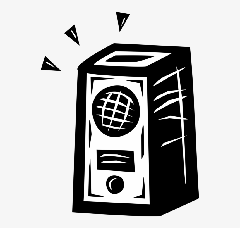 Vector Illustration Of Audio Entertainment Stereo Loudspeaker - Loudspeaker, transparent png download