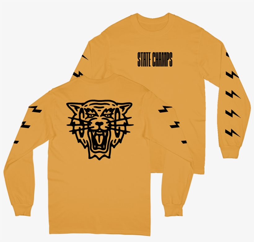 Tiger Lightning Long Sleeve Tee - Clothing, transparent png download