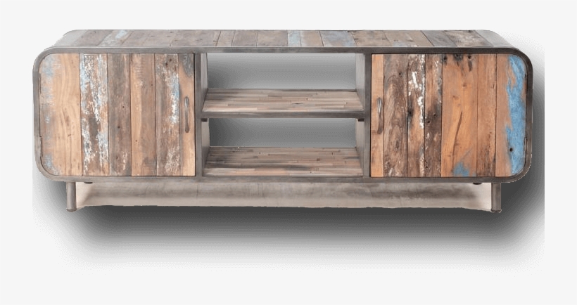 Retro Upcycled Tv Stand/media Unit - Cambrewood Boat Yard Curve Sideboard, transparent png download