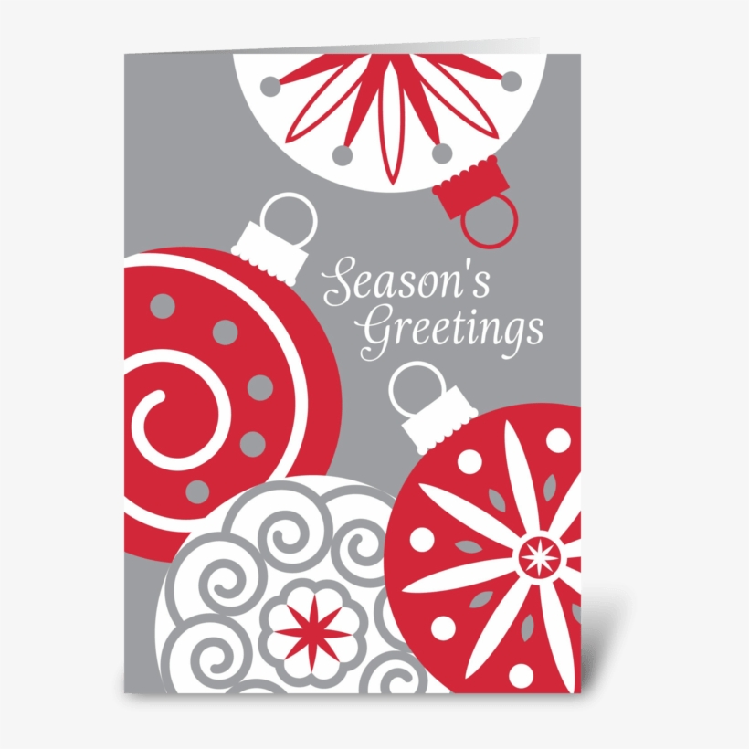 Holiday Ornaments Greeting Card - Feliz Navidad, Merry Christmas Spanish, Ornaments Card, transparent png download