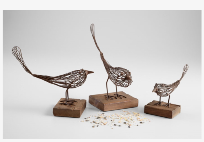 Cyan Design Medium Rustic Iron & Wood Bird Sculpture, transparent png download