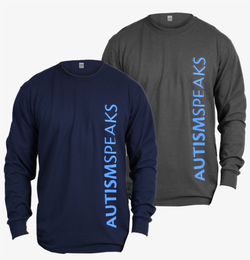 Autism Speaks Vertical Logo Long Sleeve T-shirt - Logo Long Sleeve T-shirt, transparent png download