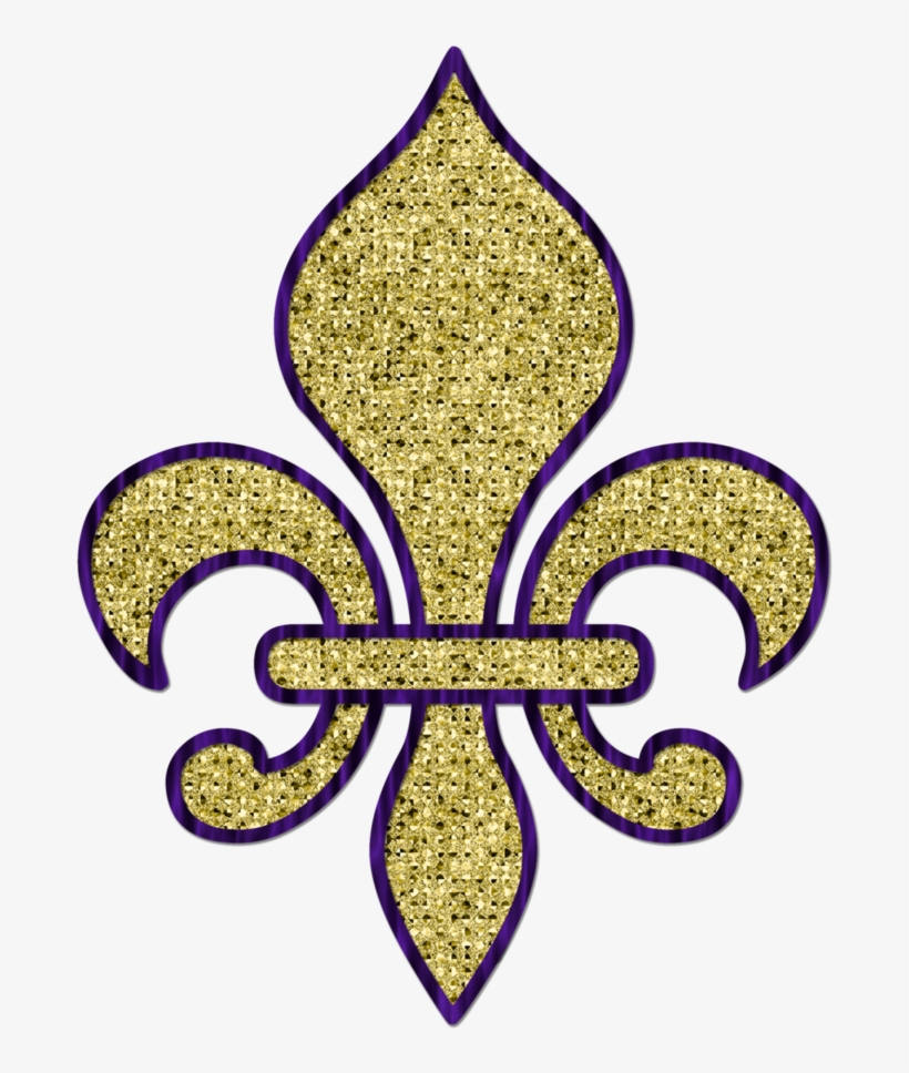 Golden Sequin/glitter Texture Fleur Design 1 By Redheadfalcon - Sequin, transparent png download