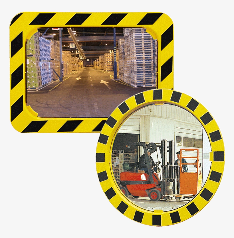 Espejos Industriales De Seguridad Con Marco Amarillo - Bezpecnostne Zrkadlo, transparent png download