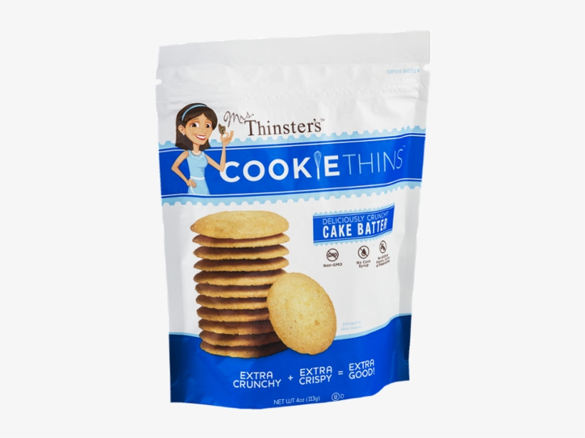 Mrs Thinsters Cake Batter Cookie Thins - 4 Oz Bag, transparent png download