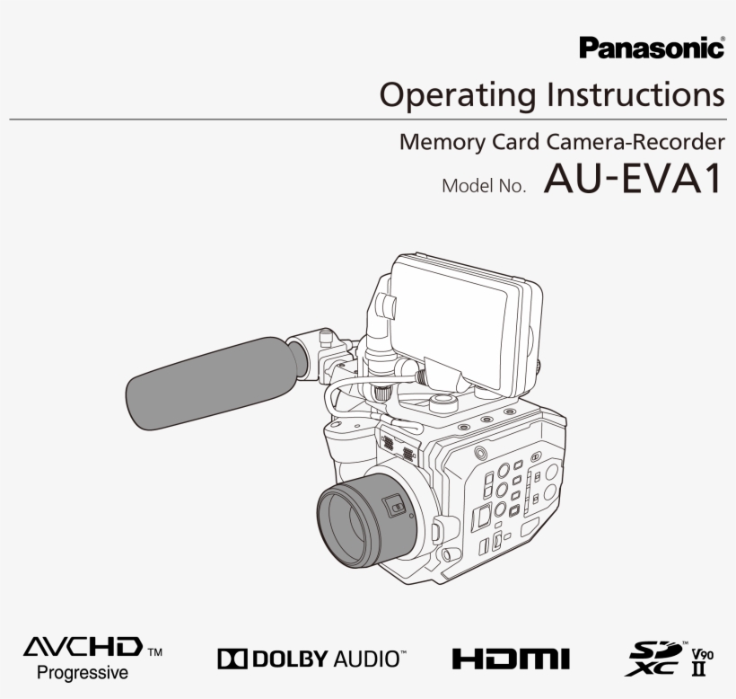 Operating Instructions Au-eva1 - Panasonic Au-eva1 5.7k Super 35mm Cinema Camera, transparent png download