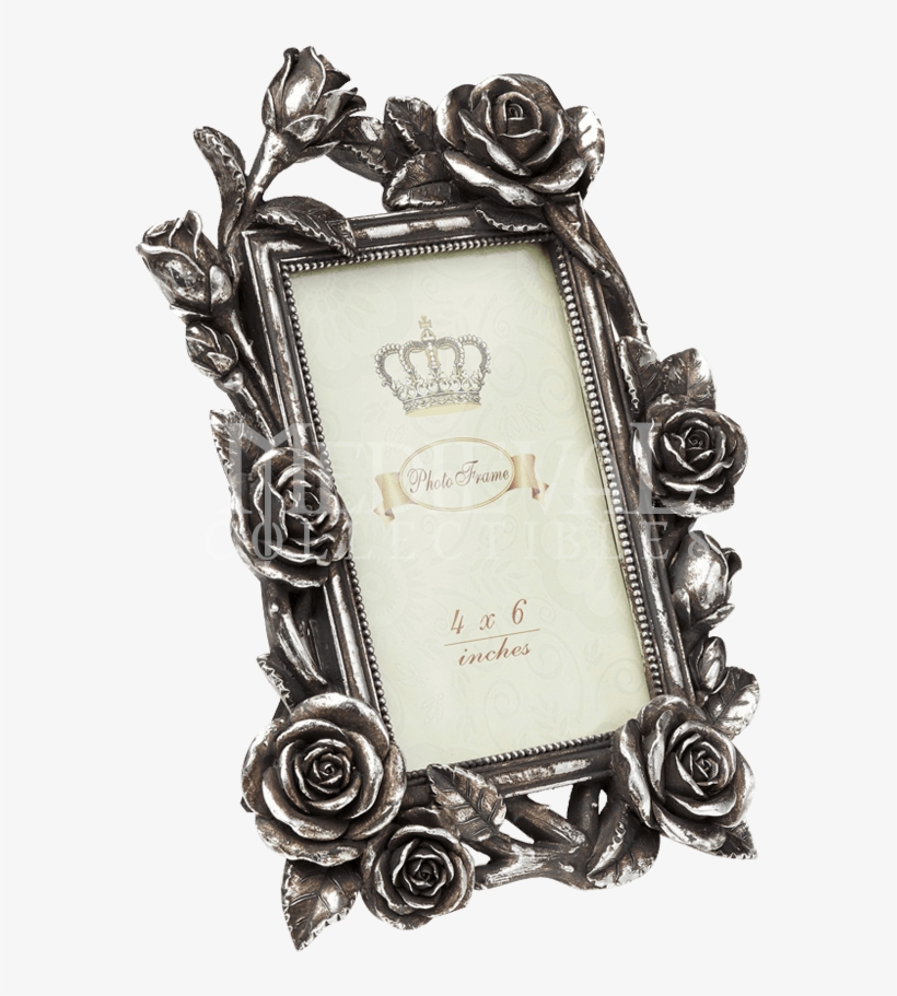 Item - Rose & Vine Antiqued Silver Photo Frame 6x4 Alchemy, transparent png download