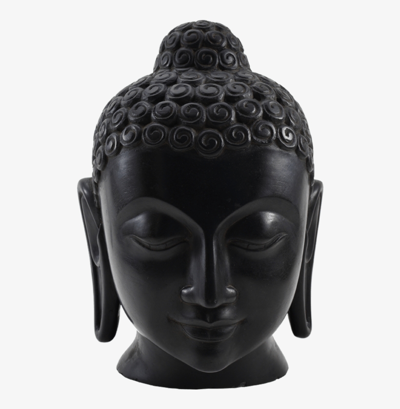 Black Stone Buddha Head 1 - Gautama Buddha Transparent PNG - 800x800