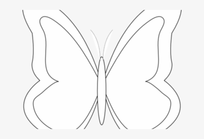 Outline Of A Butterfly - Pieridae, transparent png download