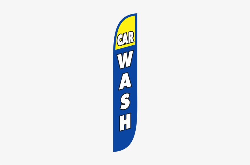 12ft Car Wash Feather Flag Blue & Yellow - Flag, transparent png download