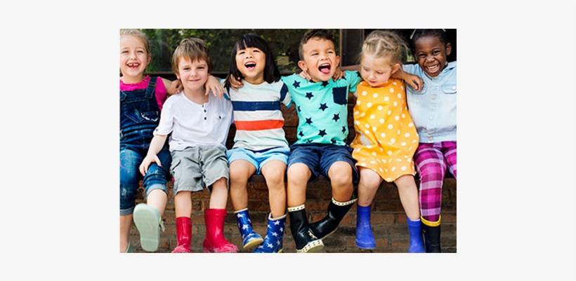 Photo Of 6 Young, Happy Children Sitting Together - Одеть Ребенка В Садик, transparent png download
