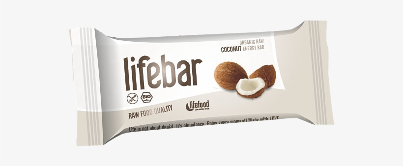 Healthy Coconut Bar, Raw Organic, Lifebar - Lifefood Organic Coconut Lifebar 15 X 47g, transparent png download