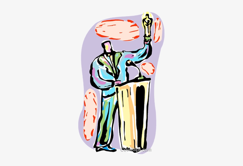 Award Presenter Giving Out Movie Award Royalty Free - Illustration, transparent png download