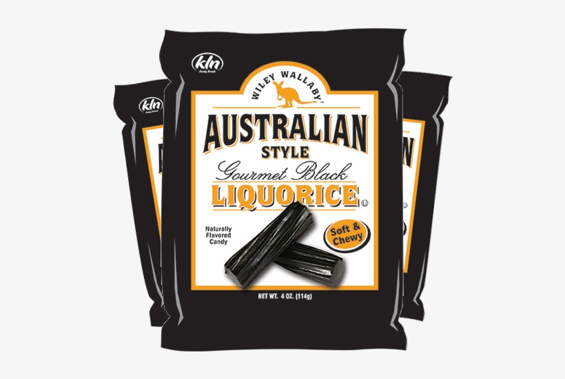 Wiley Wallaby Australian Style Black Liquorice For - Wiley Wallaby Black Aussie Licorice - 7.05 Oz., transparent png download