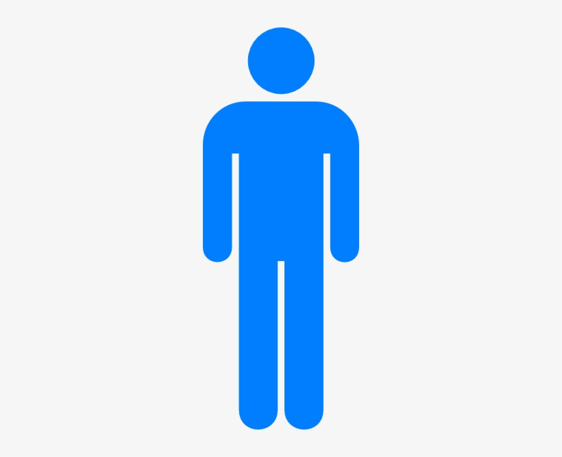 Mens Bathroom Clip Art Source - Blue Boys Bathroom Sign, transparent png download