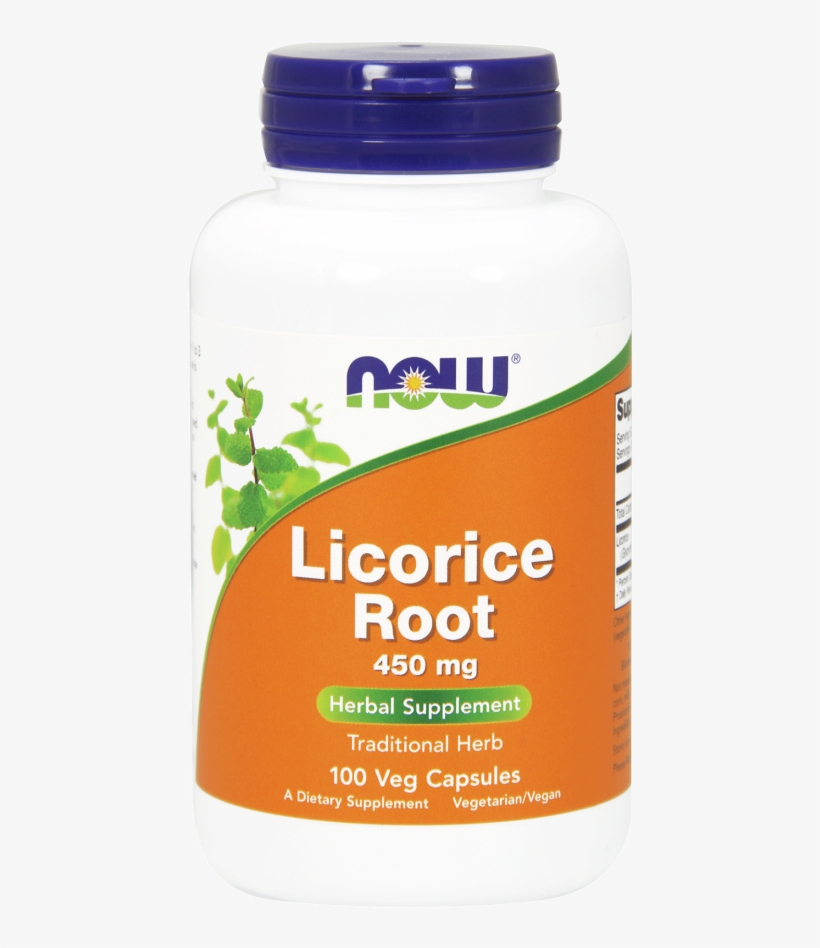 Licorice Root 450 Mg Capsules - Now Foods Licorice Root 450 Mg (100 Capsules), transparent png download