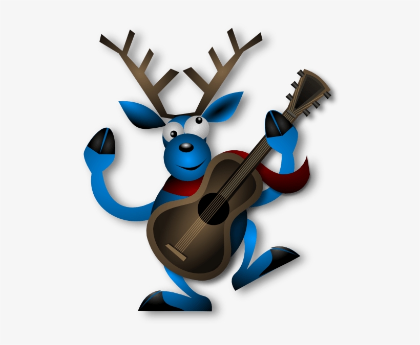 Sexy Reindeer Clipart - Deer Dancing Reindeer Clipart, transparent png download