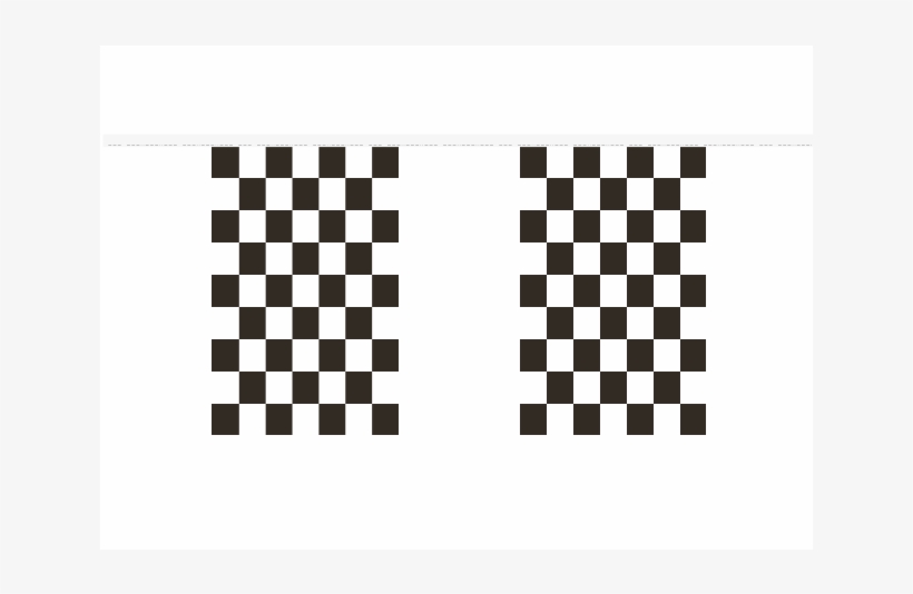 Finish Line Bunting - Country Flag Is Black And White, transparent png download