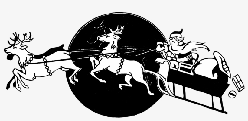 Free Download Santa And His Reindeer Clipart Santa - Santa And His Reindeer, transparent png download