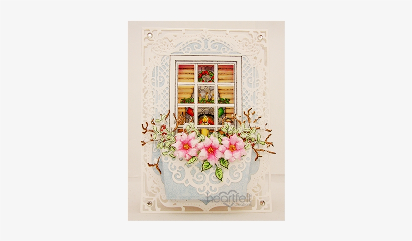 Frosted Window Box Made W/ Winters Eve Collection From - Christmas Blessings Christmas Cards, transparent png download