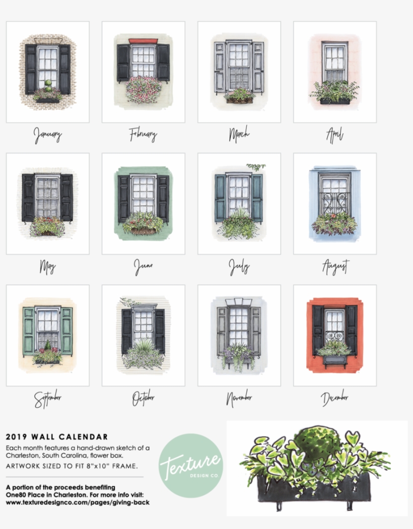 2019 Flower Box Calendar, transparent png download