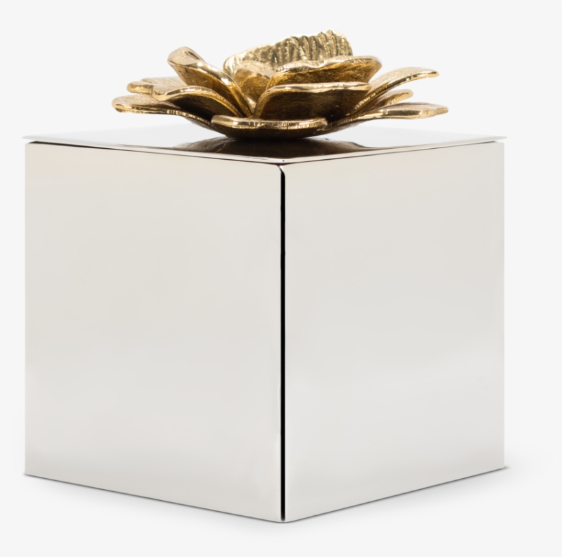 Brass Silver Flower Box - Silver, transparent png download