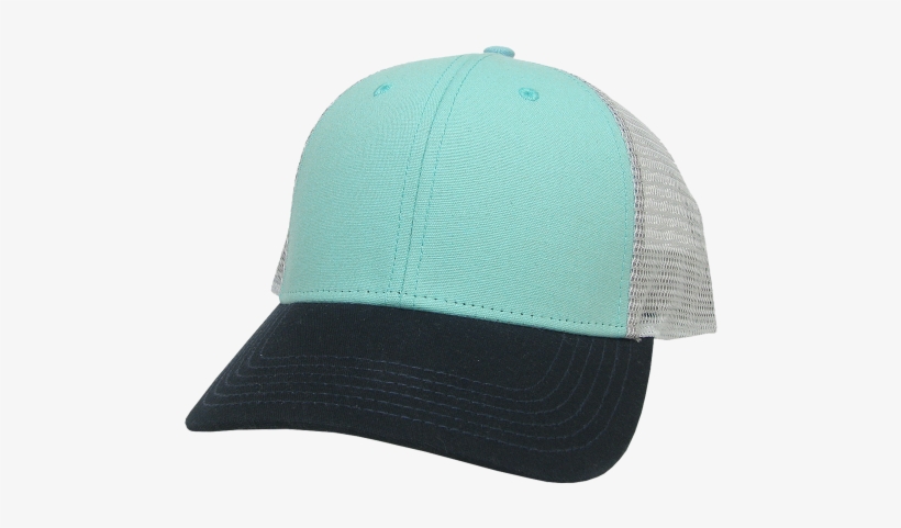 Mint/navy/silver Trucker - Baseball Cap, transparent png download