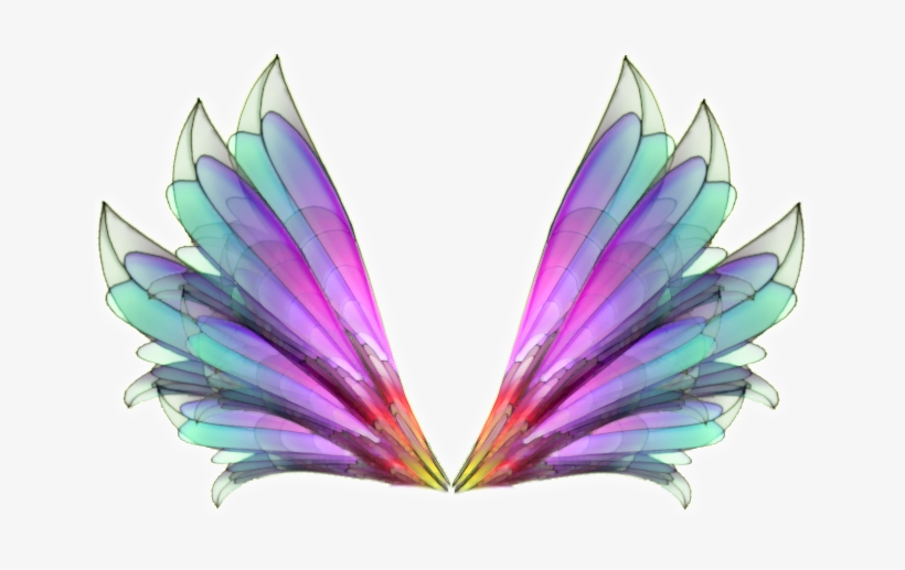 Algumas Asas Lindas Que Encontrei Pelo Google - Asas Tumblr Coloridas, transparent png download