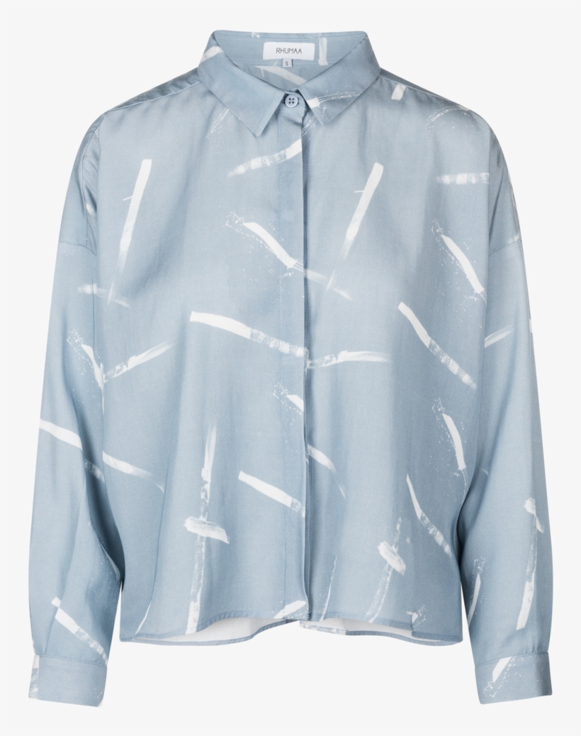 Rhumaa Grace Shirt • Light Blue Brush Stroke Print, transparent png download