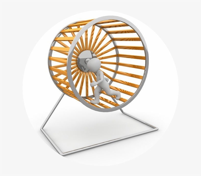Hamster-wheel - Busy Is Not Work Productive, transparent png download