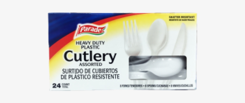 Assorted Cutlery - Hy Top Plastic Cutlery, Heavy Duty, Assorted - 24 Pieces, transparent png download