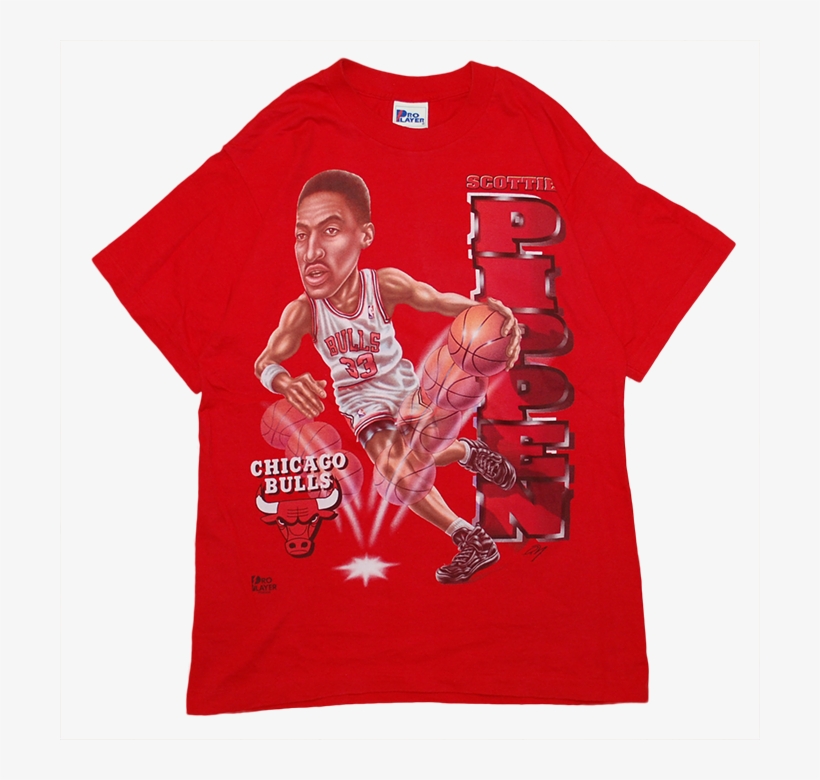 "scottie Pippen" Vintage Tee Used - Ameya-yokochō, transparent png download