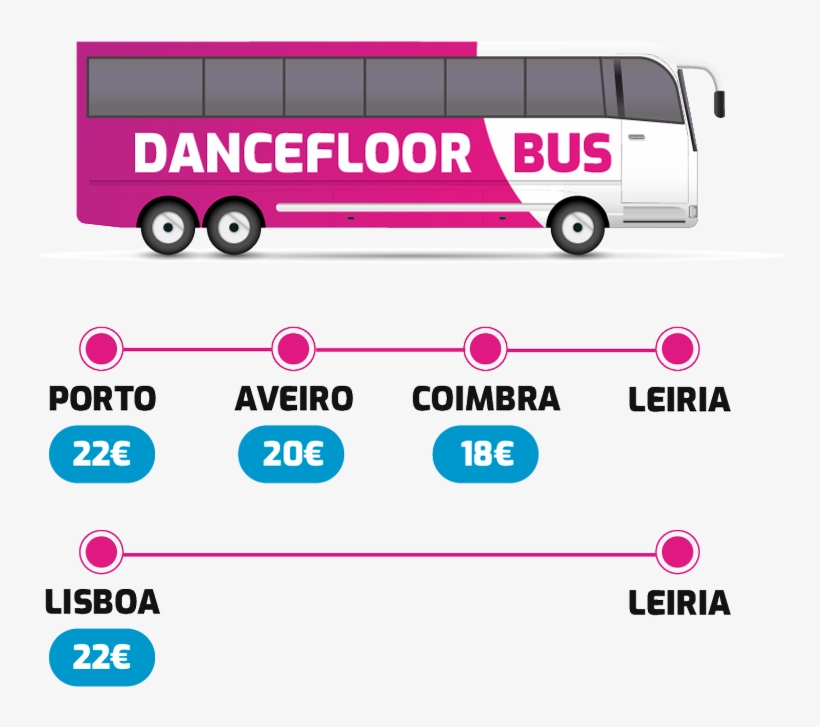Travel With The Dancefloor Bus - Bus, transparent png download