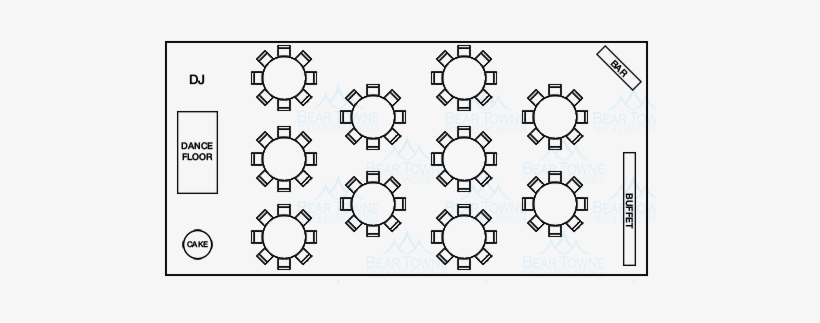 30' X 60' Tent Rental Table Layout - Tent, transparent png download