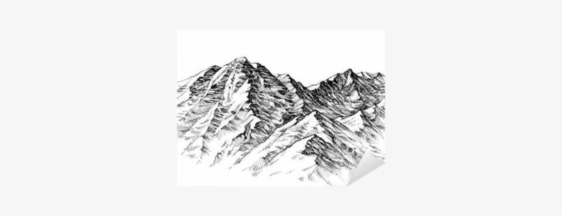 Mountains Ranges Hand Drawing Sticker • Pixers® • We - 3d Tekenen Bergen, transparent png download
