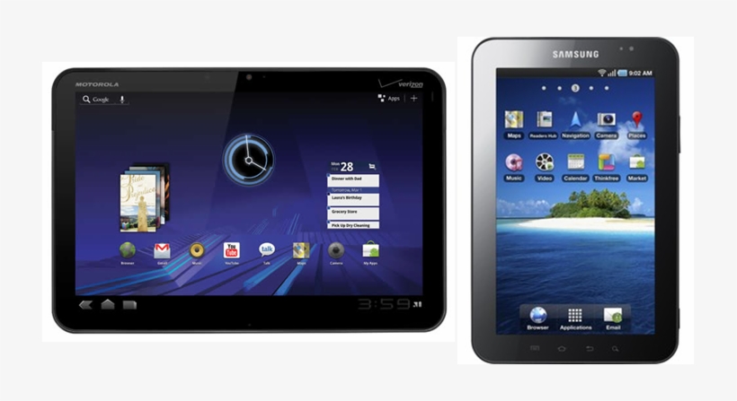 Motorola Xoom Samsung Galaxy Tab - Tablet Motorola Xoom Mz604, transparent png download