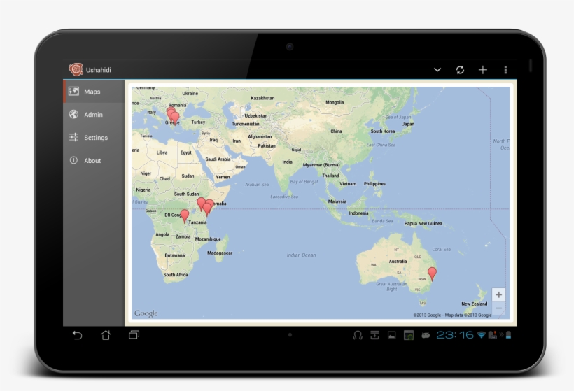 Android Tablet Device - Android Navigation Drawer Tablet, transparent png download