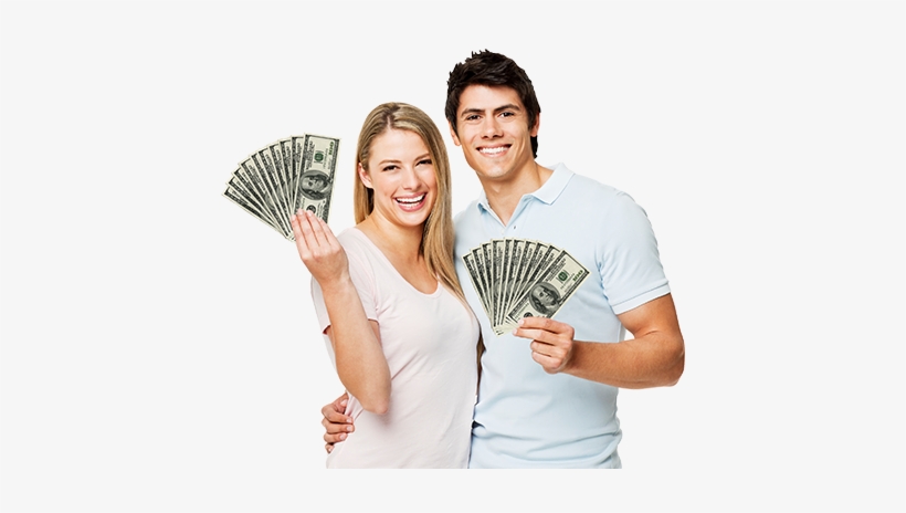 Couple Holding With Money, transparent png download