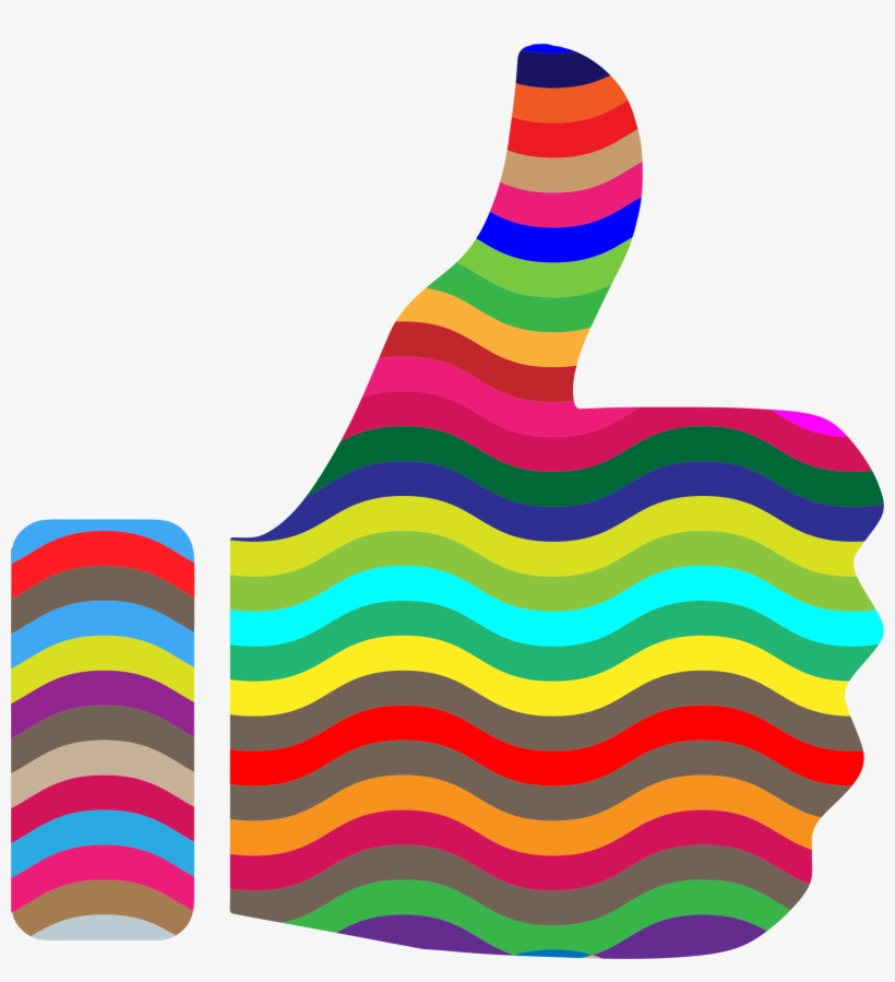 This Free Icons Png Design Of Prismatic Thumbs Up, transparent png download
