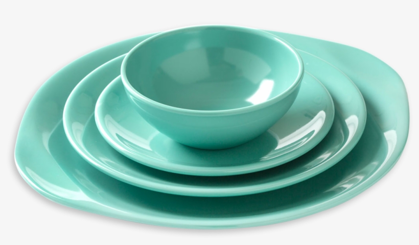 Russel Wright Melamine Tableware, Single Place Setting - Russel Wright Place Setting Set Aqua Residential Collection, transparent png download