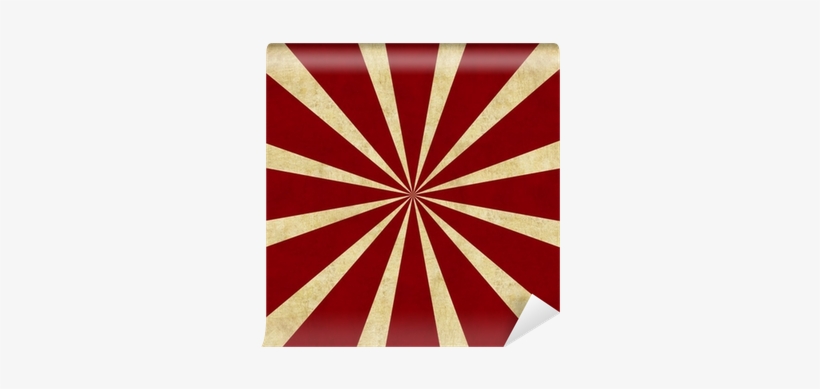 Red Starburst On A Retro Background Wall Mural • Pixers® - Design, transparent png download