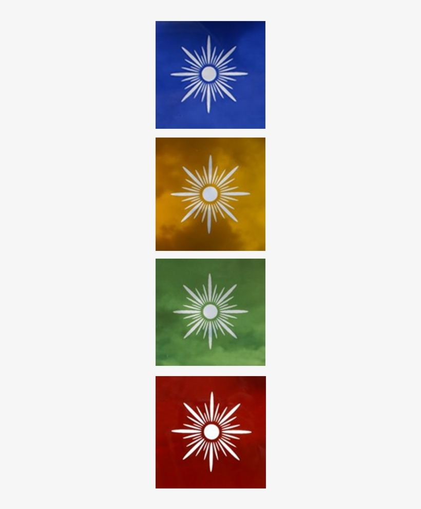 Fired Enamel Starburst Corner Glass Panel - Starburst Cut Glass Panel, transparent png download