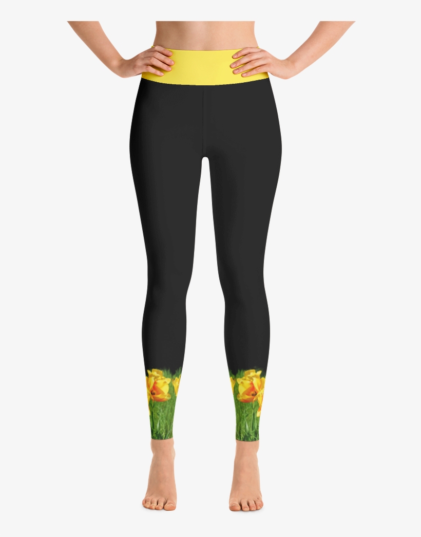 Fire Flower Yoga Leggings - Choose., transparent png download