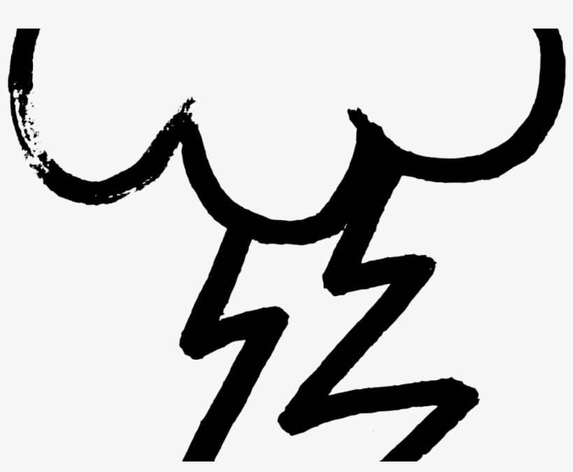 Thunder And Lightning Clipart - Thunder Clipart Black And White, transparent png download