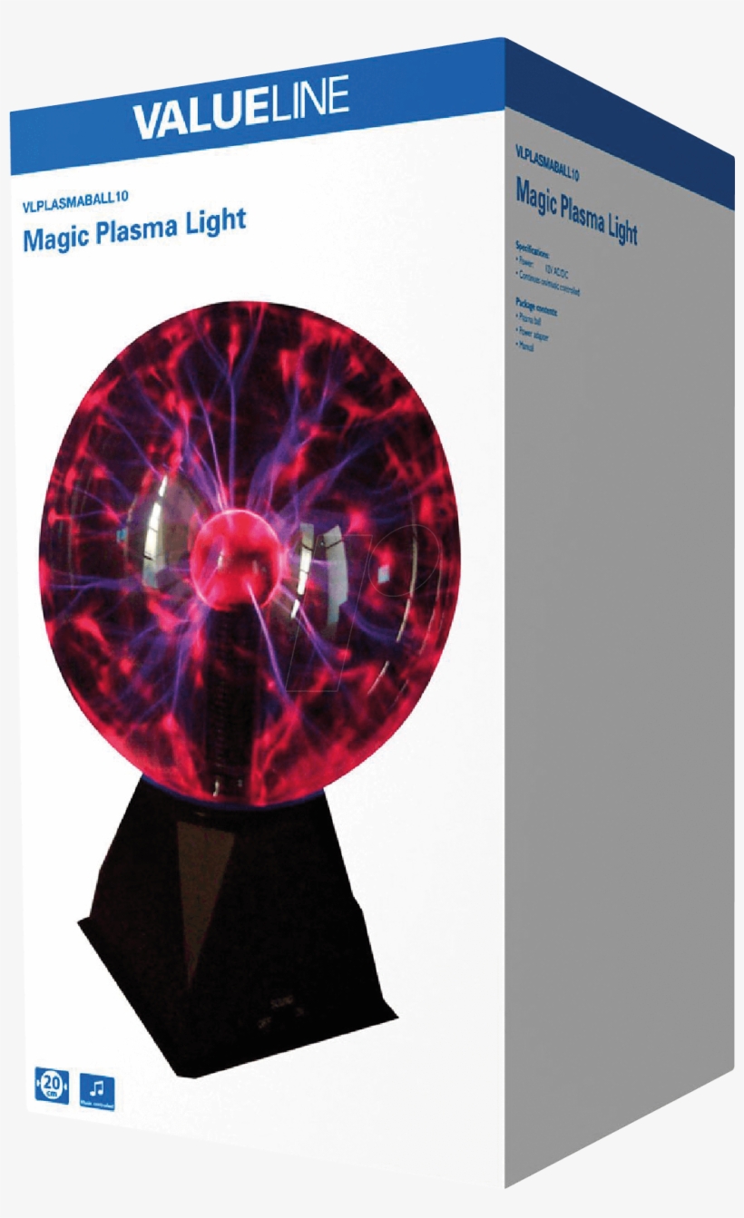 Plasma Light Ball Valueline Vlplasmaball10 - Valueline Light Plasma Sphere 1.156 Kg, transparent png download