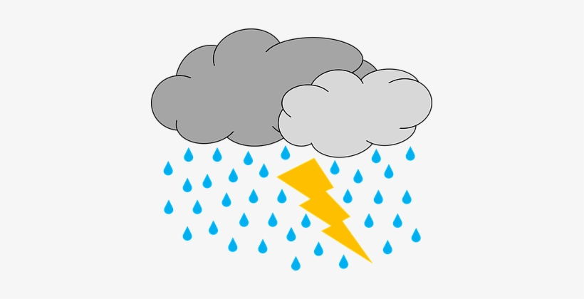 Gray Cloud Clip Art At Clker - Thunderstorm Clipart, transparent png download